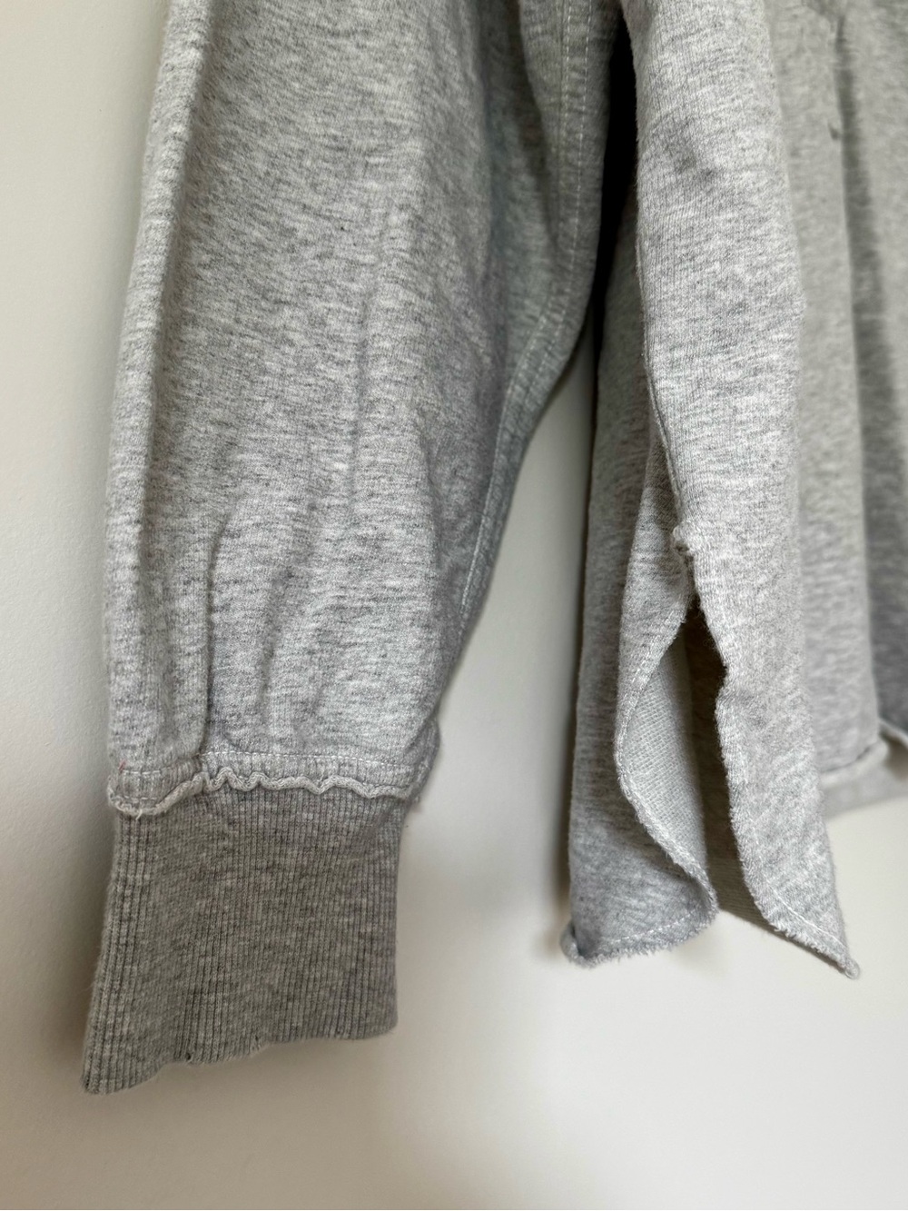 Aerie 100% Cotton Take It Easy Popover Polo Sweatshirt, Medium Heather Grey – M - Picture 5 of 8